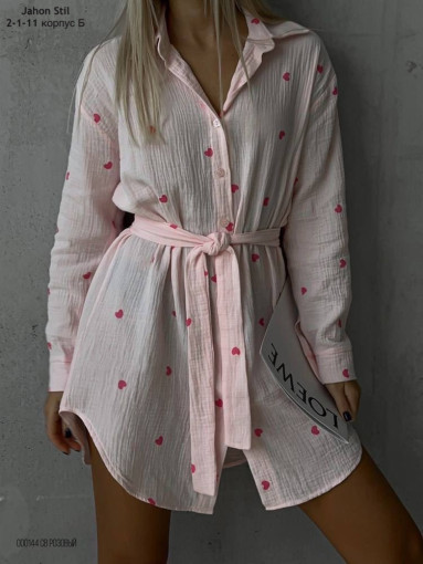 Идеальное решение муслиновых платьев-рубашек с милым принтом САДОВОД официальный интернет-каталог